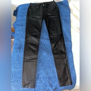 Black Faux Leather Pants